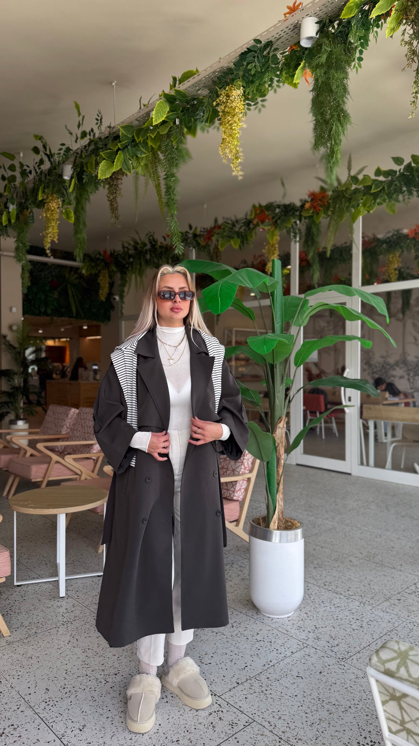 PREMIUM ACI KAHVE ASTARLI UZUN TRENÇKOT