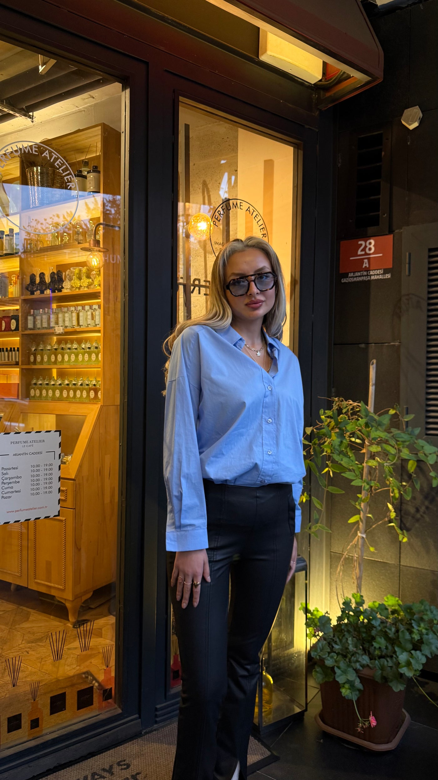 OVERSIZE POPLİN KUMAŞ MAVİ GÖMLEK