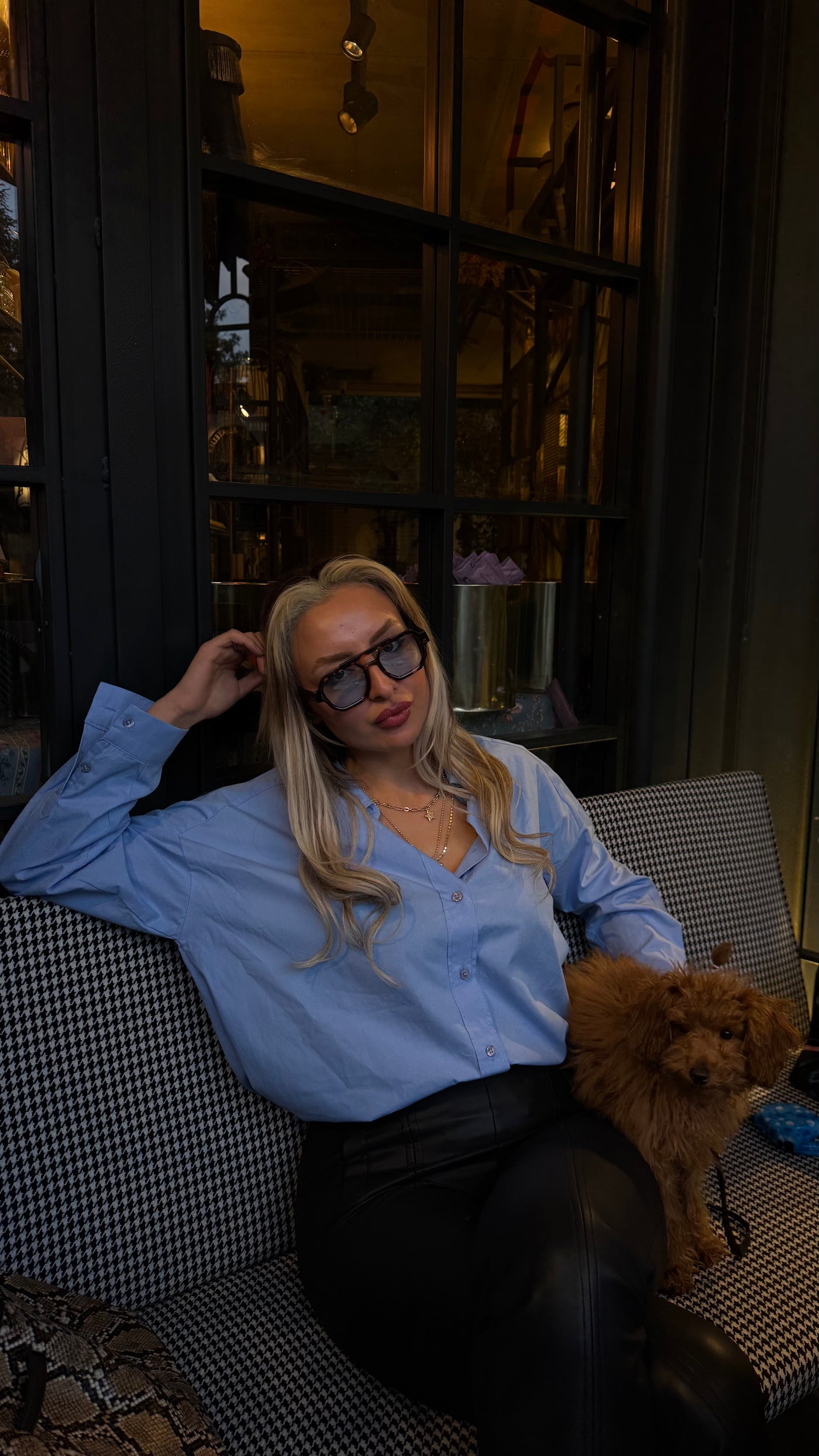 OVERSIZE POPLİN KUMAŞ MAVİ GÖMLEK