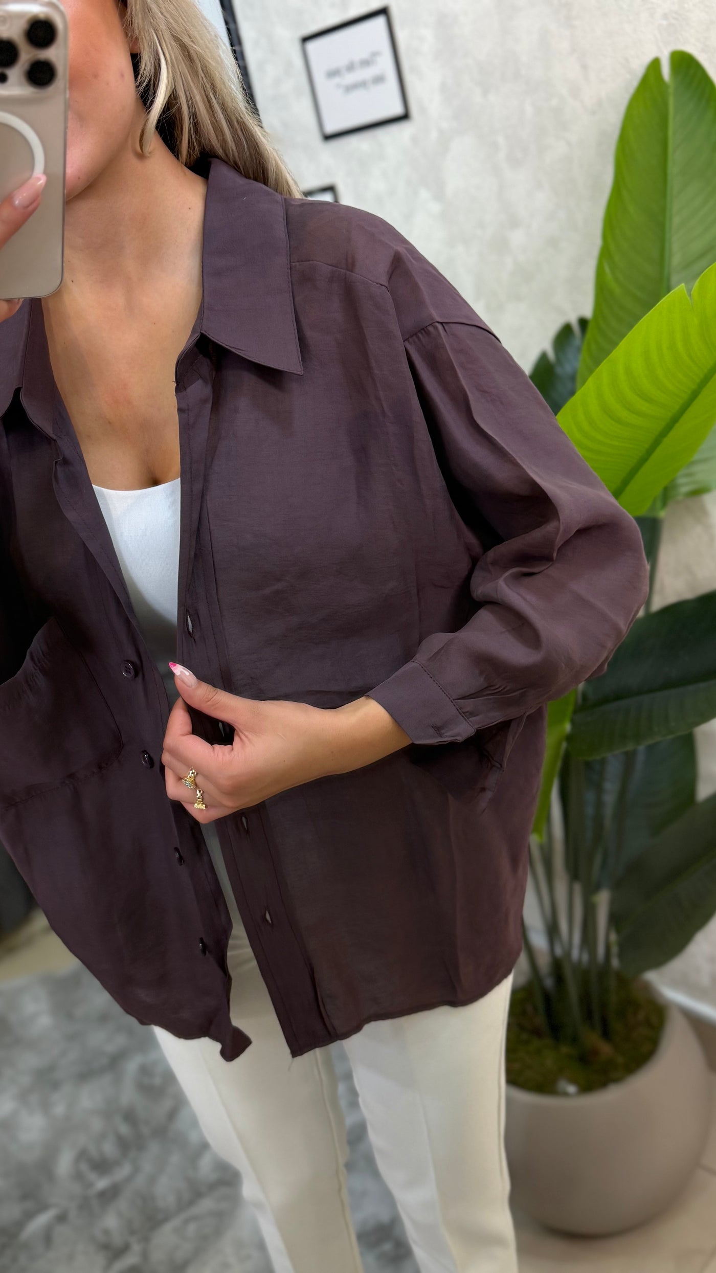 TENSEL OVERSIZE GÖMLEK