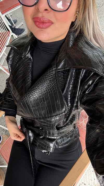 PREMIUM KROKO DERİ CEKET