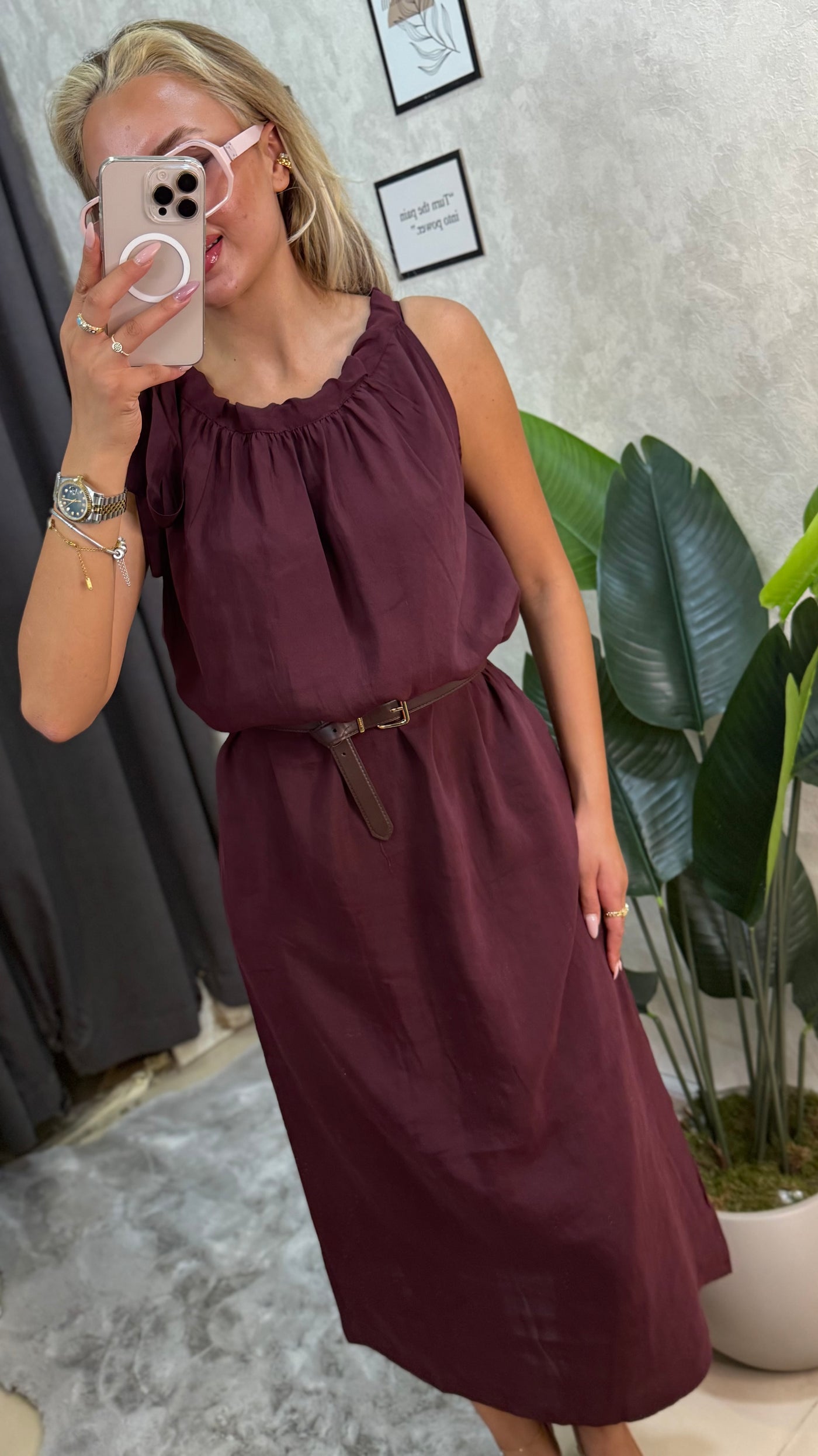 PREMIUM TENSEL MAXI BOY ELBİSE