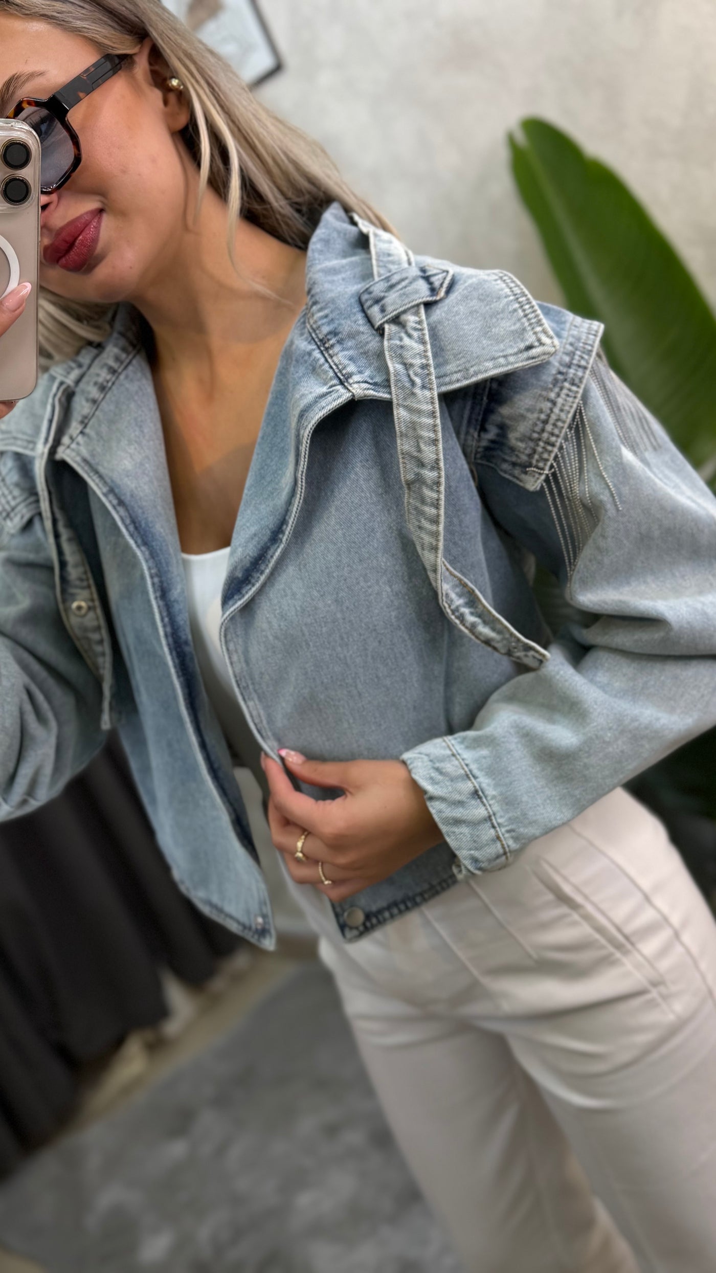 OMUZ ZİNCİR DETAYLI TASARIM KOT CEKET