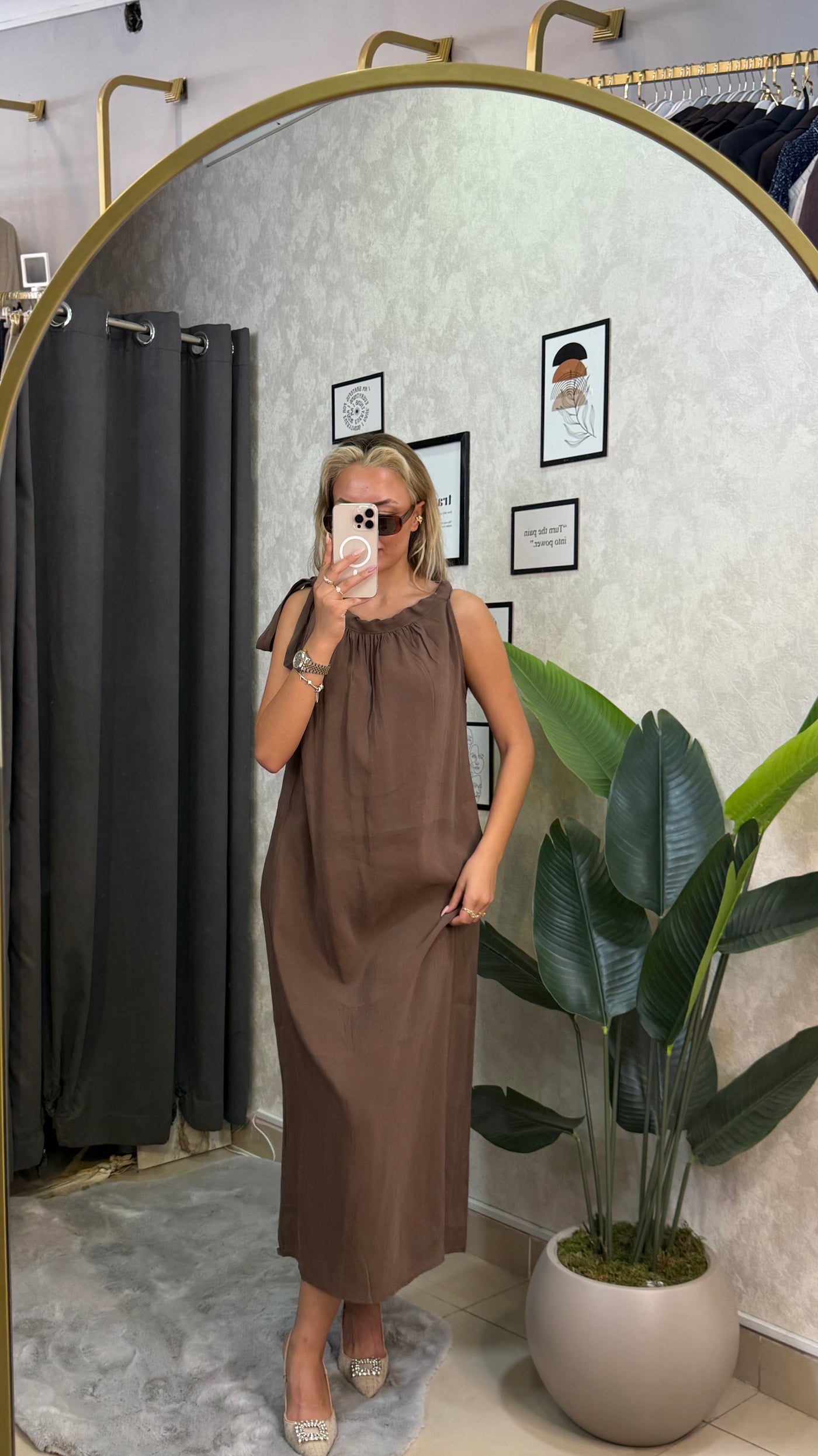 PREMIUM TENSEL MAXI BOY ELBİSE