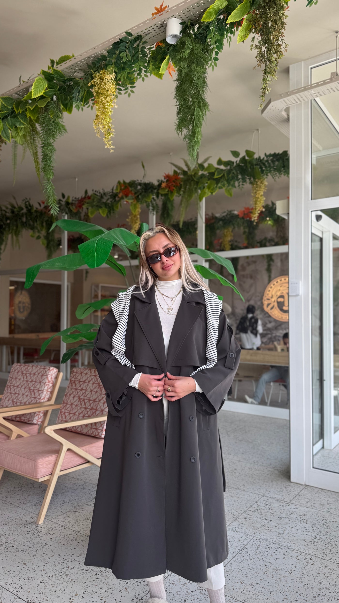 PREMIUM ACI KAHVE ASTARLI UZUN TRENÇKOT