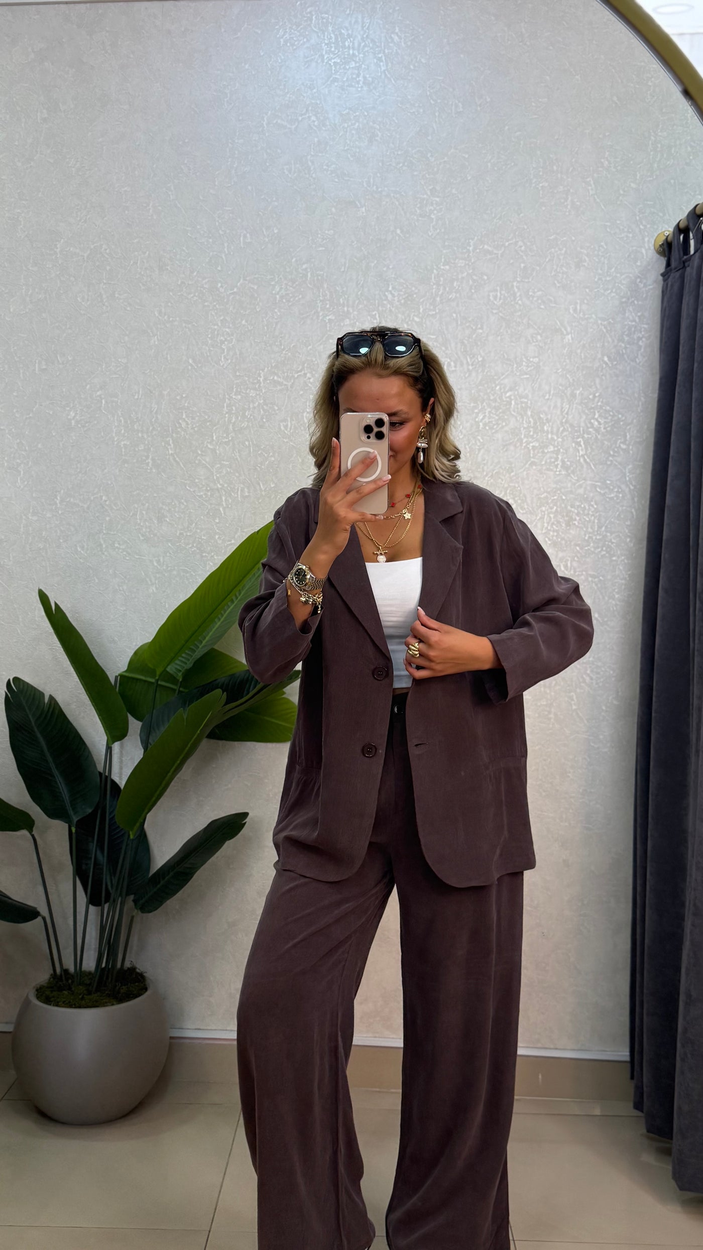 PREMIUM TENSEL KUMAŞ CEKET PALAZZO TAKIM