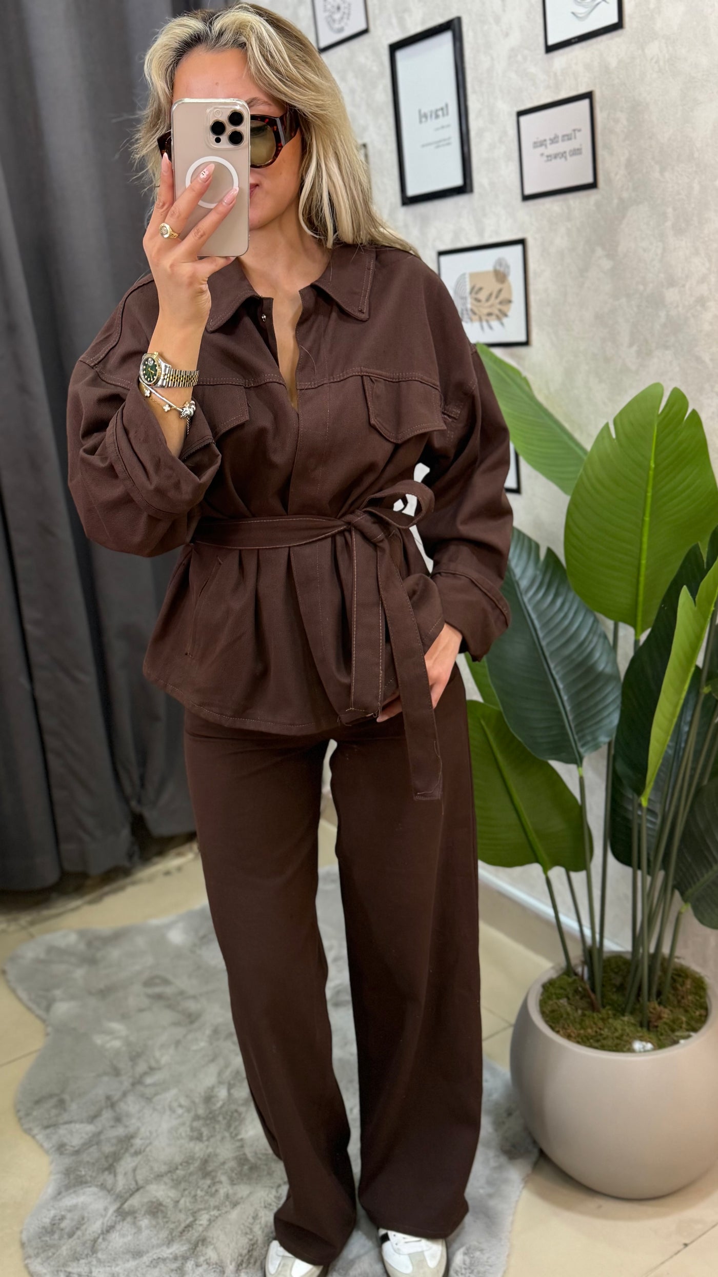 PREMIUM GABAR KUMAŞ KAHVE TAKIM