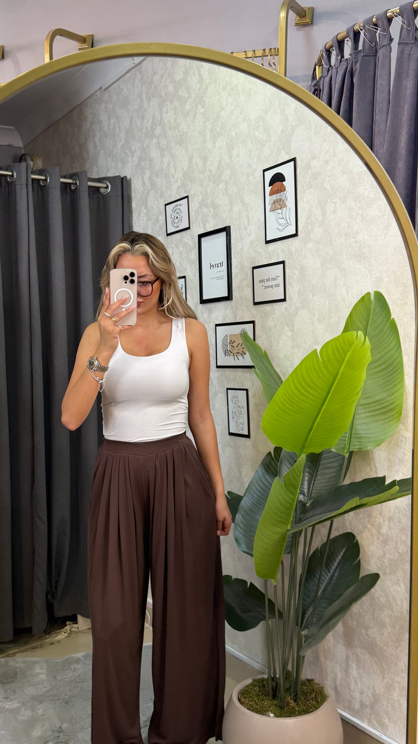 MODAL BEL LASTİKLİ PİLELİ BOL PAÇA PALAZZO