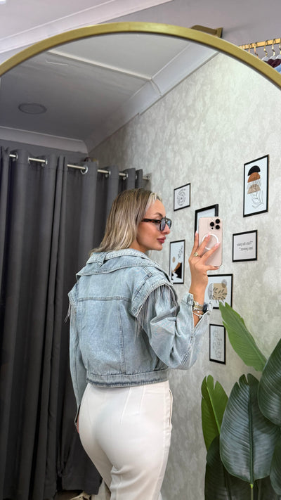 OMUZ ZİNCİR DETAYLI TASARIM KOT CEKET