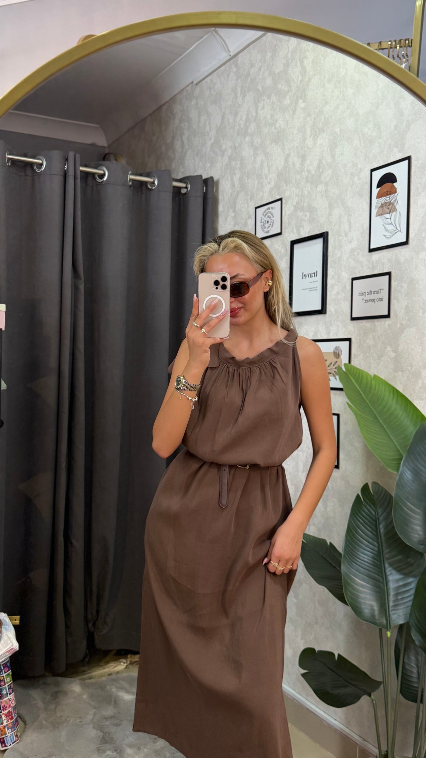 PREMIUM TENSEL MAXI BOY ELBİSE
