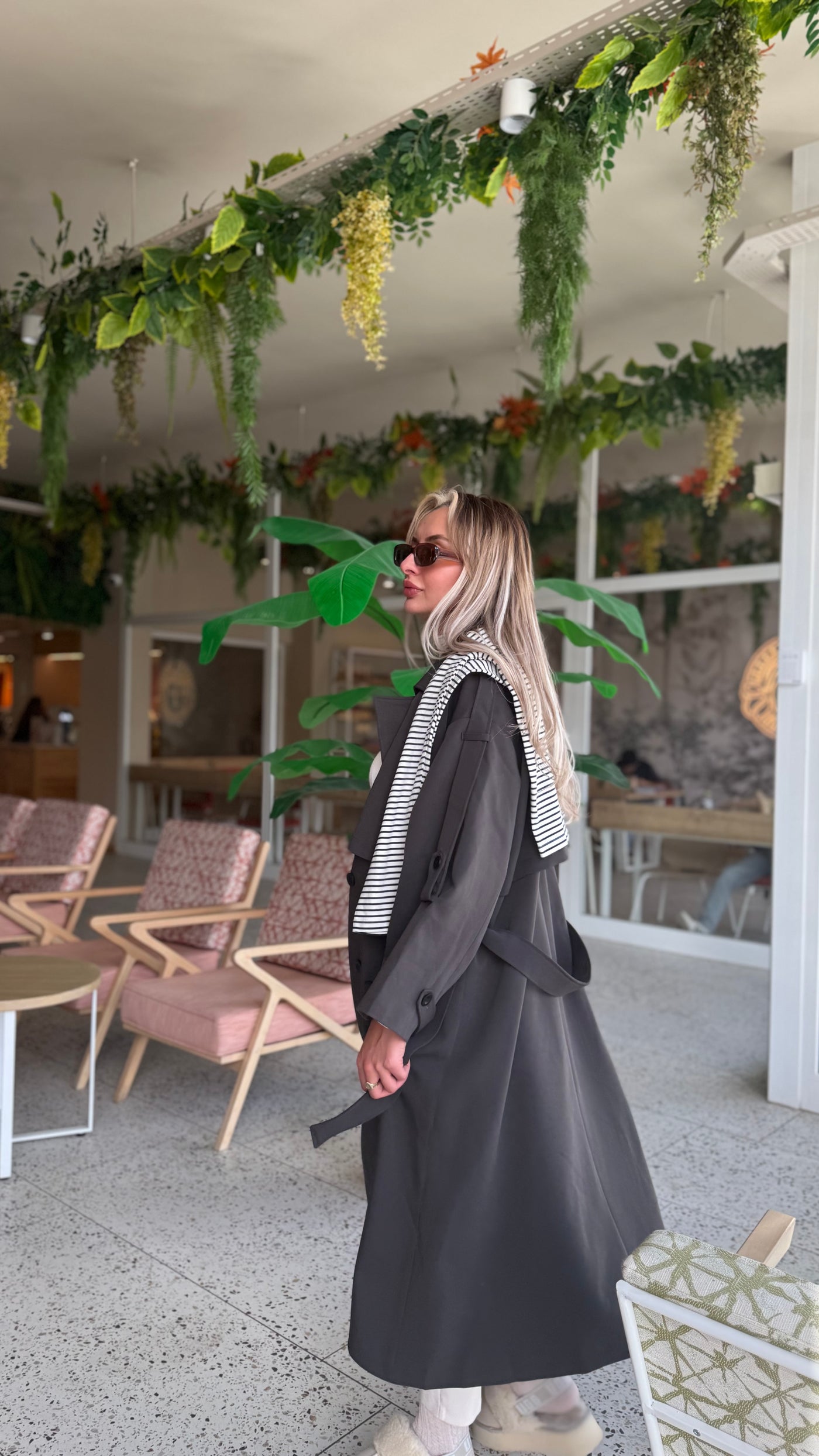 PREMIUM ACI KAHVE ASTARLI UZUN TRENÇKOT