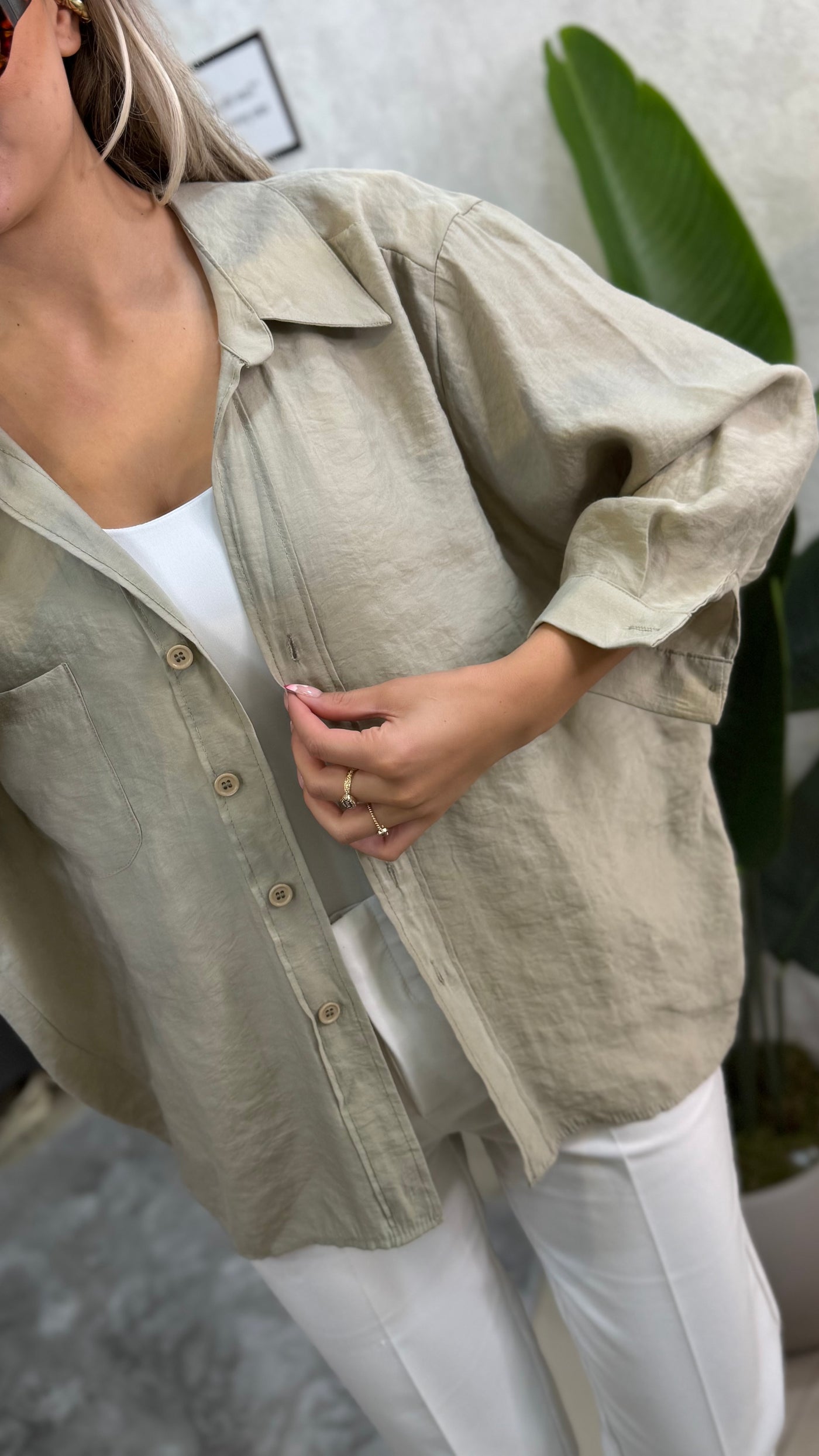 TENSEL OVERSIZE GÖMLEK