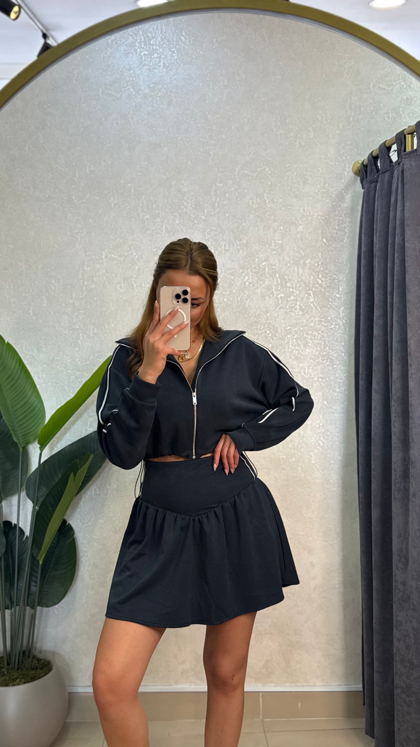 Oysh MODAL KUMAŞ FÜME ETEK İÇİ ŞORTLU TAKIM