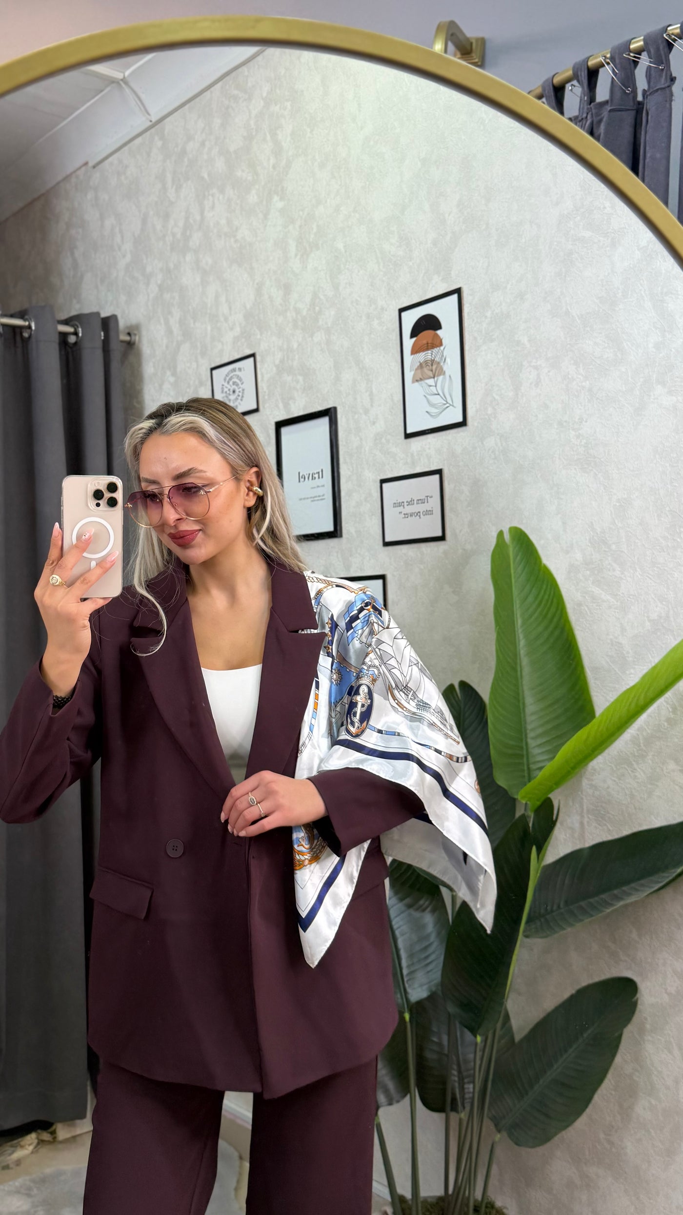 PREMIUM TOK KUMAŞ BORDO BLAZER TAKIM