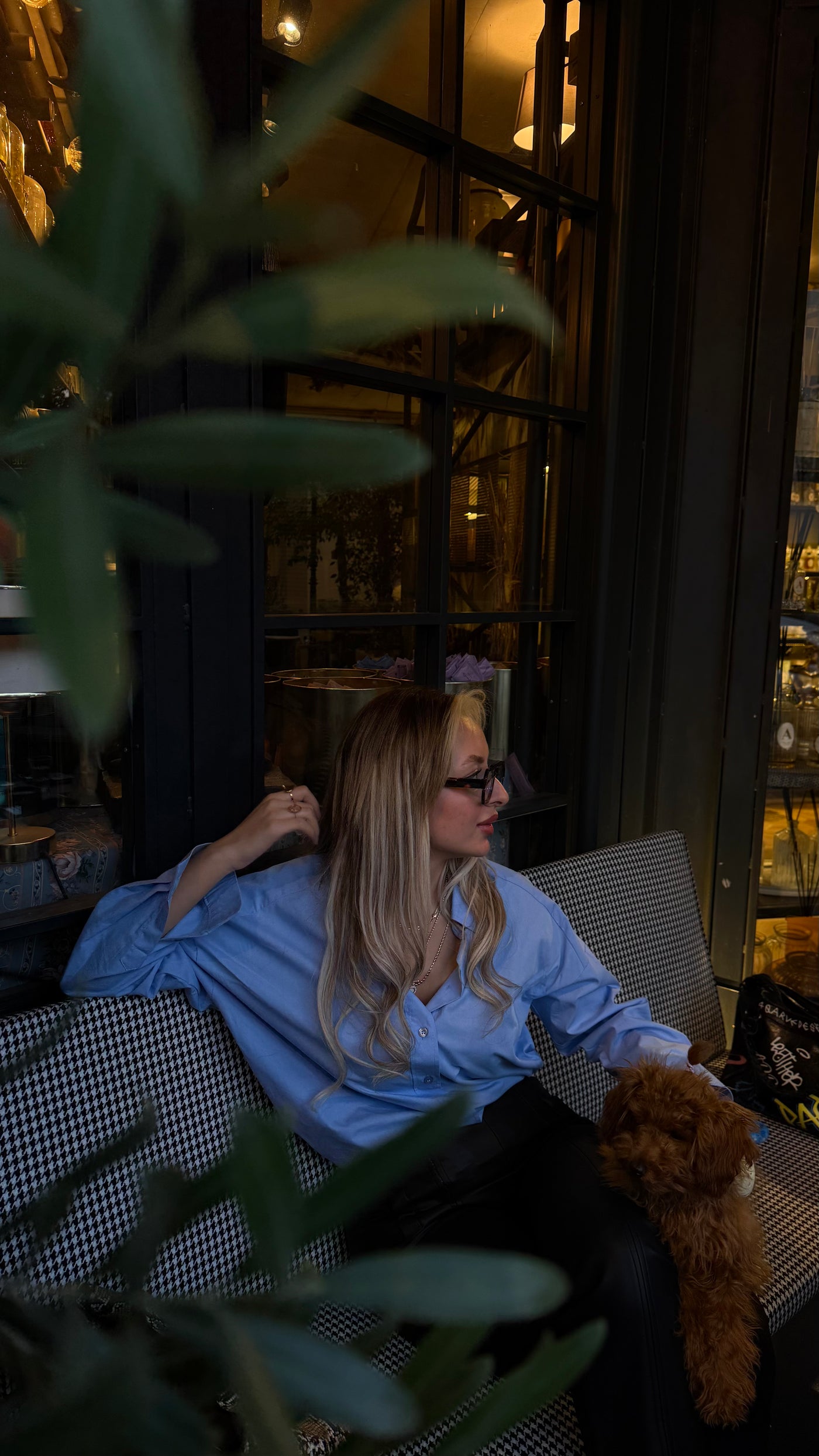 OVERSIZE POPLİN KUMAŞ MAVİ GÖMLEK