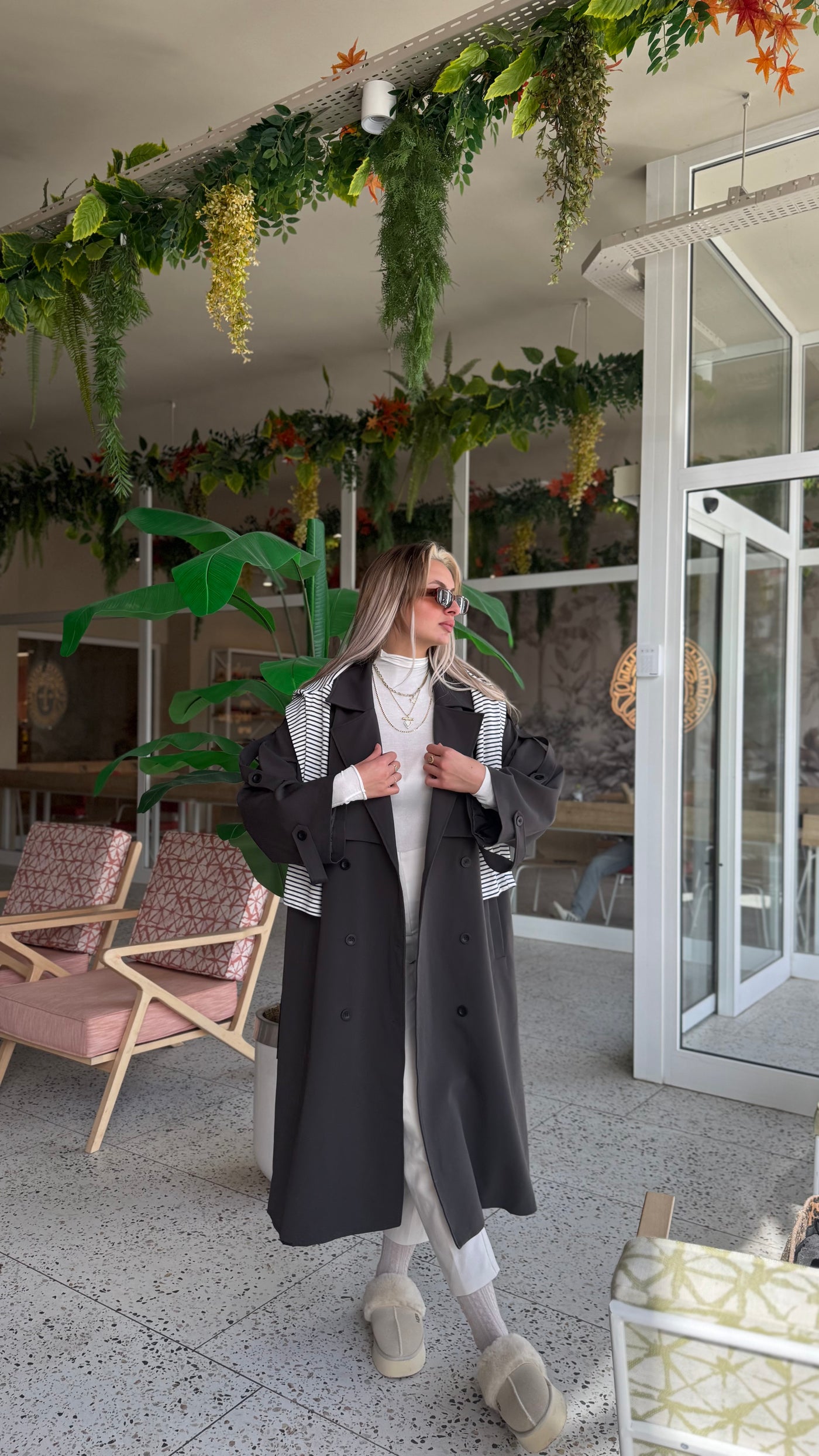 PREMIUM ACI KAHVE ASTARLI UZUN TRENÇKOT