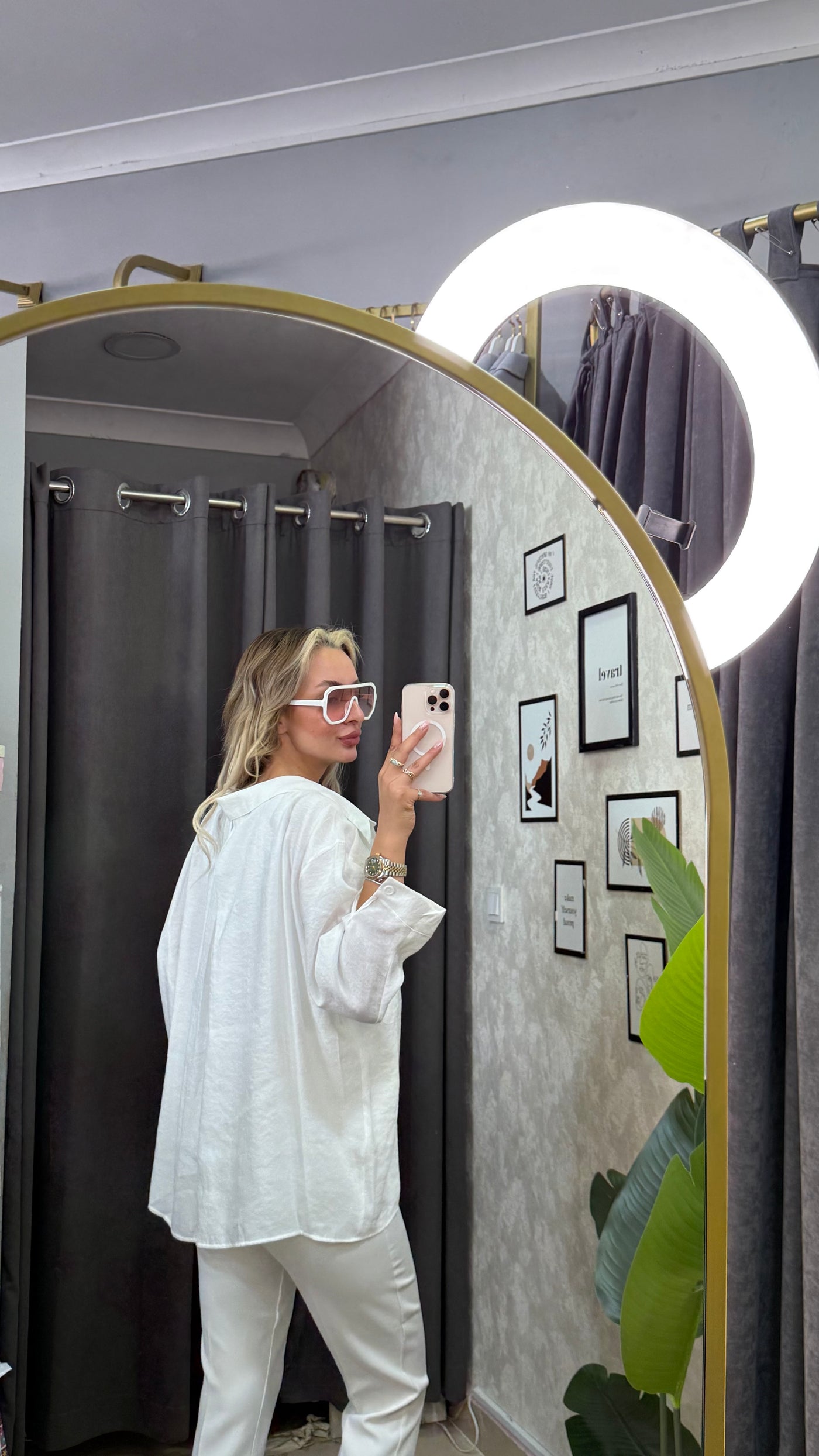 TENSEL OVERSIZE BEYAZ GÖMLEK