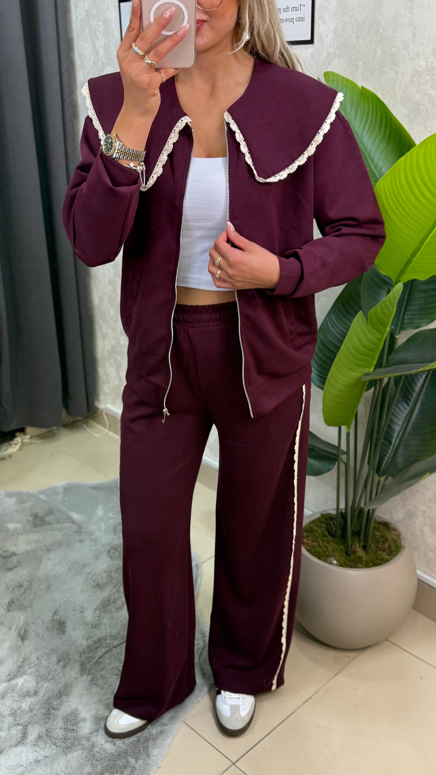 PINTEREST MODEL TASARIM BORDO EŞOFMAN TAKIM